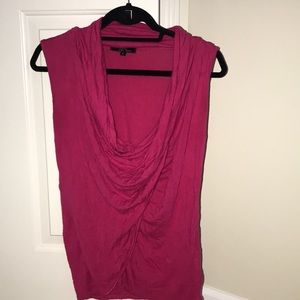 Low scoop neck blouse